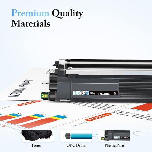 LxTek TN248XL TN248 High Capacity Compatible Toner for Brother TN248XL TN-248 for Brother MFC-L3740CDW DCP-L3560CDW MFC-L3760CDW MFC-L3740CDWE DCP-L3520CDW HL-L3240CDW HL-L3220CW (5-Pack)