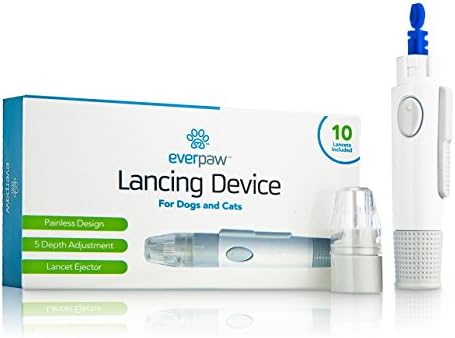 EverPaw Painless Design Lancing Device for Dogs &amp; Cats, 10 Lancets Included