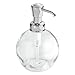 InterDesign York Glass Soap Dispenser Pump for Body Moisturizer, Liquid Hand Soap, Sanitizer or Aromatherapy Lotion - Clear/Chrome