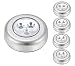 5 Pack IPOW LED Battery-powered Wireless Night Light Stick Tap Touch Lamp Stick-on Push Light for Closets, Cabinets, Counters, or Utility Rooms,Cordless Touch Light,Batteris Not Included primary