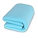 Deconovo Thermal Soft Brush Microfiber Fleece Blanket Super Warm Cozy All Season Lightweight Solid Throw Blankets for Bed or Couch 50 x 60 Inch Sky Blue 1 Piece