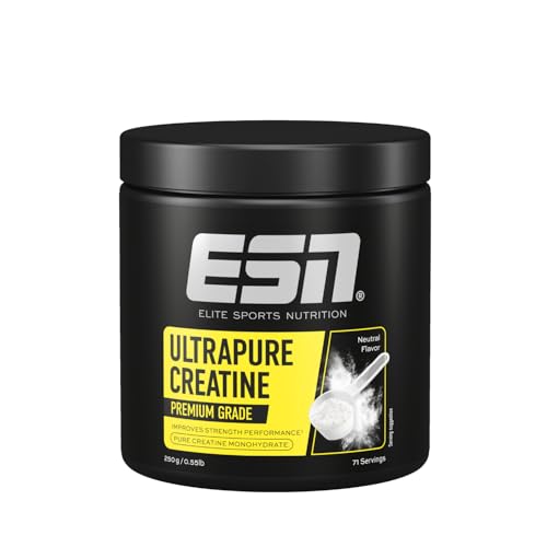 Ultrapure Creatine Monohydrate, 250 g, 71 porzioni, creatina in polvere, microfine e ottimamente solubile, vegana - made in Germany (il design può variare)