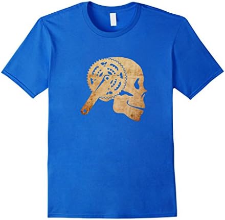 Mens Cycling Gear Skull Head Mountain Biking Graphic Tshirt Tee XL Royal Blue