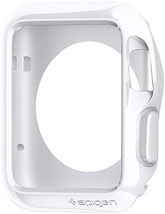 Spigen Slim Armor Apple Watch Case with Air Cushion Technology and 2 Screen Protectors Included for Apple Watch 38mm 2015 - White