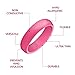 Egnaro Silicone Wedding Bands for Women, Inner Arc Ergonomic Breathable Design Womens Silicone Wedding Ring with Metal Plate, 4mm Width Rubber Wedding Bands Women with Metal Plate, No-Toxic,Skin Safe