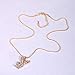 SpinningDaisy Gold Plated Playful Bunny Necklace