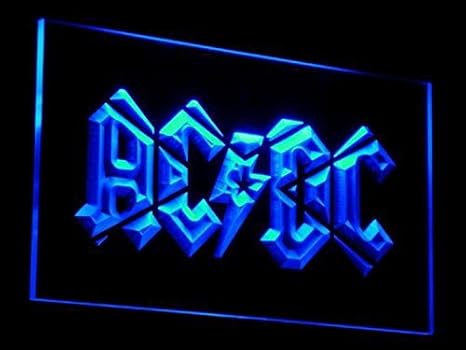 ACDC Band LED Zeichen Werbung Neonschild Blau