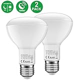 MINGER 10W BR30 Radar Motion Sensor LED Bulb Light , 60W Equivalent, 800 Lumens Soft White 2700K, E27 Base, 120°Beam Angle Spotlight, for Indoor and Outdoor 2 Pack