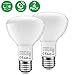 MINGER 10W BR30 Radar Motion Sensor LED Bulb Light , 60W Equivalent, 800 Lumens Soft White 2700K, E27 Base, 120°Beam Angle Spotlight, for Indoor and Outdoor 2 Pack