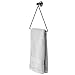 MyGift Hand Towel Holder for Bathroom, Metal Hand Towel Holder, Matte Black Hand Towel Rack Wall Mounted, Triangular Towel Ring for Bath Accessories (Black-2 Picecs)
