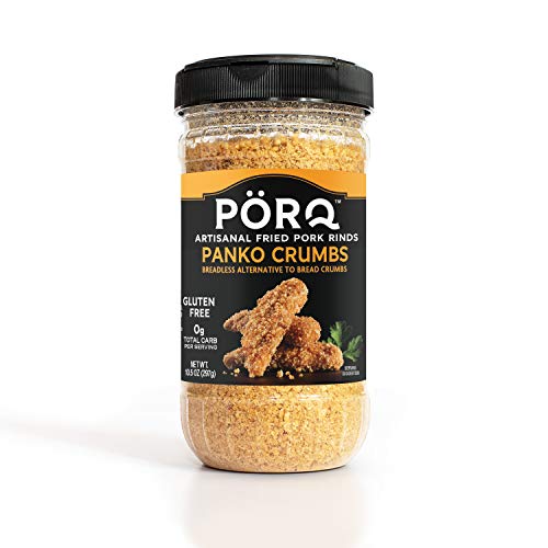 PÖRQ Artisanal Fried Pork Rinds Panko Crumbs, 10.5 oz., Zero Carb Bread