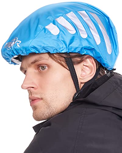 BTR Waterproof Bicycle Helmet Covers x 2 from Blue & Orange
