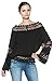 Women's Crocheted Boat Neck Bohemian Vintage Inspired Wide Sleeve Peasant Blouse