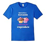 Men's Funny Operations Manager Will Work for Cupcakes T-shirt Medium Royal Blue