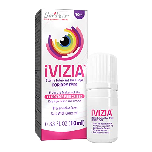 IVIZIA Sterile Lubricant Eye Drops For Dry Eyes, PreservativeFree