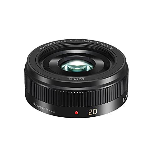 Panasonic Lumix Objectif À Focale Fixe Pour Capteur Micro 4/3 20Mm F1.7 II H-H020Ae-K (Grand Angle 20Mm, Très Grande Ouverture F1.7, Ultra Compact, Equiv. 35Mm : 40Mm) Noir – Version Française