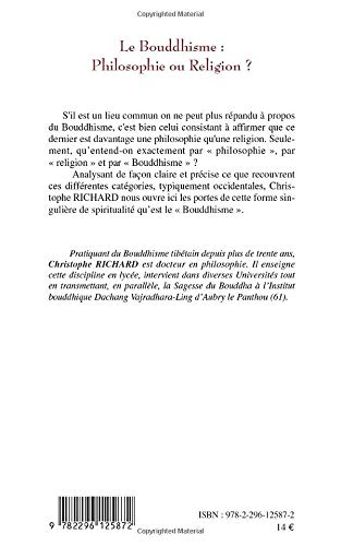 Le Bouddhisme Philosophie Ou Religion Religions Et Spiritualite French Edition Richard Christophe 9782296125872 Amazon Com Books