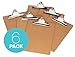 TOPS Masonite Clipboards, 9 x 12.5 Inches, Pack of Six (25400)
