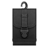 MoKo Tactical Phone Holster, EDC Molle Pouch Belt Waist Bag Fit 6.8" Phone, iPhone 11 Pro/11/11 Pro Max/Xs Max/XR/Xs/X, Samsung Galaxy Note 10/Note 10 Plus/S10e/S10/S10 Plus, Google Pixel 3a - Black