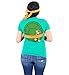 Teenage Mutant Ninja Turtles TMNT Michelangelo Costume Juniors Green T-shirt with Orange Eye Mask (Juniors Large)