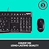 Logitech MK120 Wired Keyboard and Mouse Combo for Windows, Optical Wired Mouse, Full-Size Keyboard, USB Plug-and-Play…