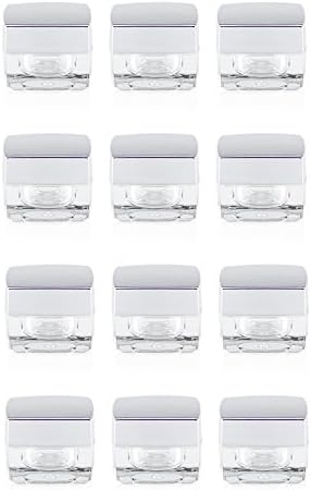 Cosmetic Acrylic Refillable best for cream Silver PACK 12