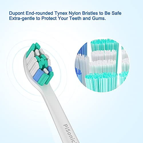 Pisonicleara Replacement Toothbrush Heads Compatible with Philips