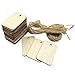 WINOMO 50pcs Wood Gift Tags Wooden Hanging Tags Blank Wood Pieces Pendants Ornaments with Rope for Birthday Party Wedding Decoration Gifts Organizing Arts Crafts