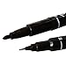 Felt Tip Pens - Dual tips 1.0mm&0.5mm fine medium 10pcs color pen marker multifunctional pigment liner ink pen fiber tipped sketch drawing archival sign pens (Black-10pcs)