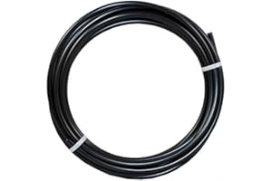 4LIFETIMELINES Nylon Fuel Repair Tubing Coil, 5/16" (8mm) x 25' Tube Pneumatic Hose Pipe for Air or Fluid Transfer Black, Nylon Fuel Line Replacement, Gas Leak Repair