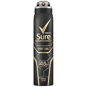 Sure-Men-Deospray-Anti-Perspirant-Sport-Cool-250-ml-pack-of-6 Sure Sport Cool 48h protection against sweat and odour Anti-perspirant Aerosol MotionSense technology deodorant for Men…