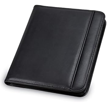 Samsill Professional Padfolio - Resume Portfolio / Business Portfolio with Secure Zippered Closure, 10.1 Inch Tablet Sleeve, 8.5 x11 Writing Pad, Black