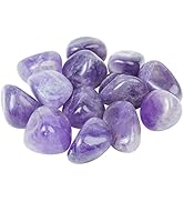 Crocon Amethyst Tumbled Stones and Crystals Bulk 13 Pieces Set for Chakra Reiki Crystals Polished...