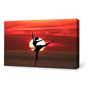 Canvas Wall Art for Living Room,Bedroom Home Artwork Paintings Charming Sunset Ready to Hang - 12x18 inches