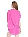 Allegra K Women's Cartoon Pattern Short Batwing Sleeves Tunic Top XL Pink