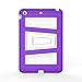 MoKo Case Fit iPad Mini 3/2/1, Silicone + White Hard Polycarbonate Protector with Foldable Stand Cover Case Compatible with Mini 3, Mini 2 and Mini (2012 1st gen), Purple (Will not fit iPad Mini 4)