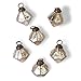 Luna Bazaar Mercury Glass Mini Ornaments (1 to 1.5-inch, Silver, Elizabeth Design, Set of 6) - Great Gift Idea, Vintage-Style Decorations for Christmas, Special Occasions, Home Decor and Parties