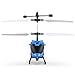 Leegor Mini RC Infraed Induction Helicopter Aircraft Flashing Light Electric Flying Toys For Kids USB Charged Airplanes Birthday Present Christmas Gift (Blue)