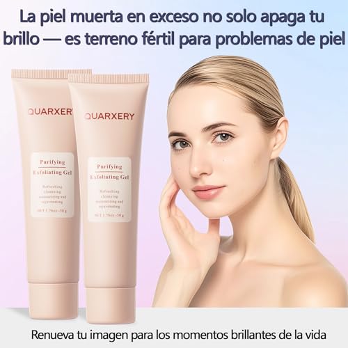 QUARXERY Gel Exfoliante Facial Limpiador con Nicotinamida - Gel Limpiador Facial Piel Grasa Exfoliante, Skin Care Purificante Profundo Reduce Poros para Piel Grasa, Seca y Mixta