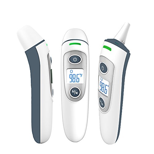 Baby/Kid/Adult Ear and Forehead Thermometer -Digital Display Precise/Accurate Forehead& Ear Temperature, Instant Infrared Thermometer, Reliable Personal Care Gift, 2018 New Generation Thermometer