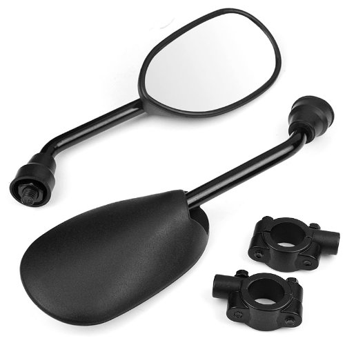 2x Black Retro Style 7/8" Handlebar 8mm Rearview Side Mirror for Motorcycle Chopper Bike Kawasaki Connie Concours