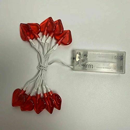 Good Love Heart Lights 10 LED Red Heart Shaped Lights Gift Decoration