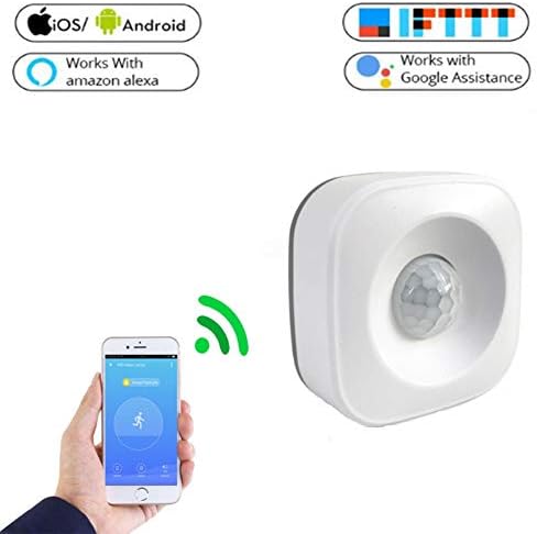 CHCUAN WiFi Wireless PIR Burglar Alarm System APP Controlled Security Kit Motion detector compatible with Alexa IFTTT and google home assistant