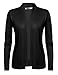 Meaneor Women Elegant Open Front Design Cropped Length Casual Cardigan Sweater