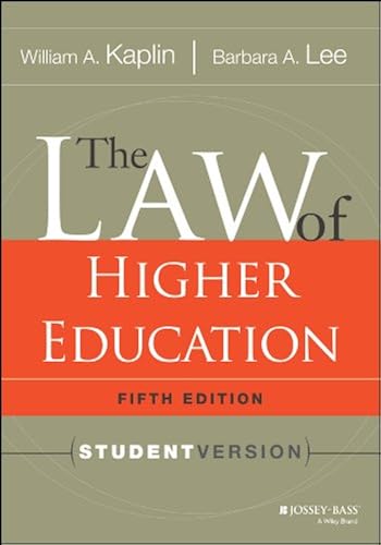 Download The Law of Higher Education, 5th Edition: Student Version PDF