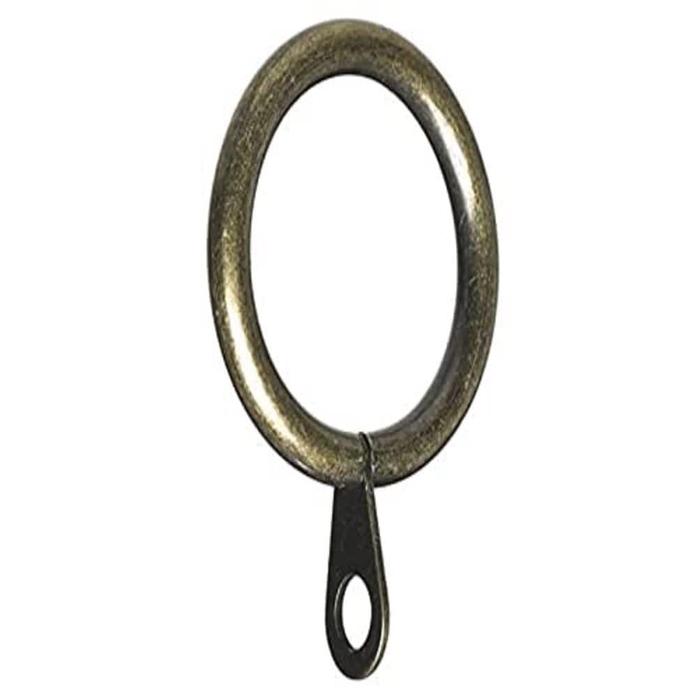 Merriway BH05376 (24 Pcs) Curtain Drapery Pole Rod Ring Fixed Eye Brass Antique Inner Dimension 42mm - Pack of 24 Pieces