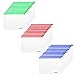 BCP 30pcs Clear Color Zip Up PVC A5 Paper Document File Bill Zipper Bag Pencil Pouch