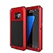 Galaxy S7 Case, Tomplus [Newest] Extreme Hard Luxury Aluminum Alloy Protective Metal Full-Body Rugged Holster Case with Built-in Gorilla Glass Screen Protector for Samsung Galaxy S7 (Red)