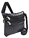 Leather Crossbody Purse for Women- Small Crossover Cross Body Bag Over the Shoulder Sling Womens Purses and Handbags,black
