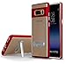 Samsung Galaxy Note 8 PC TPU Stand Case-Auroralove Samsung Note 8 Slim Clear Crystal TPU+Hard PC Frame Rubber Bumper Cover for Samsung Note 8 with Kickstand (Samsung galaxy note 8, Red)